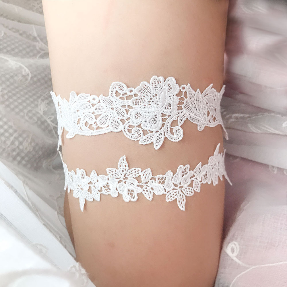Garter Belt Set - K02 Reggicalze in pizzo morbido e