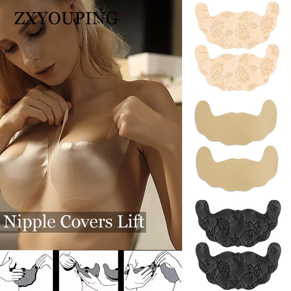 Silicone Bra Adhesive - 5 paia di copricapezzoli in pizzo