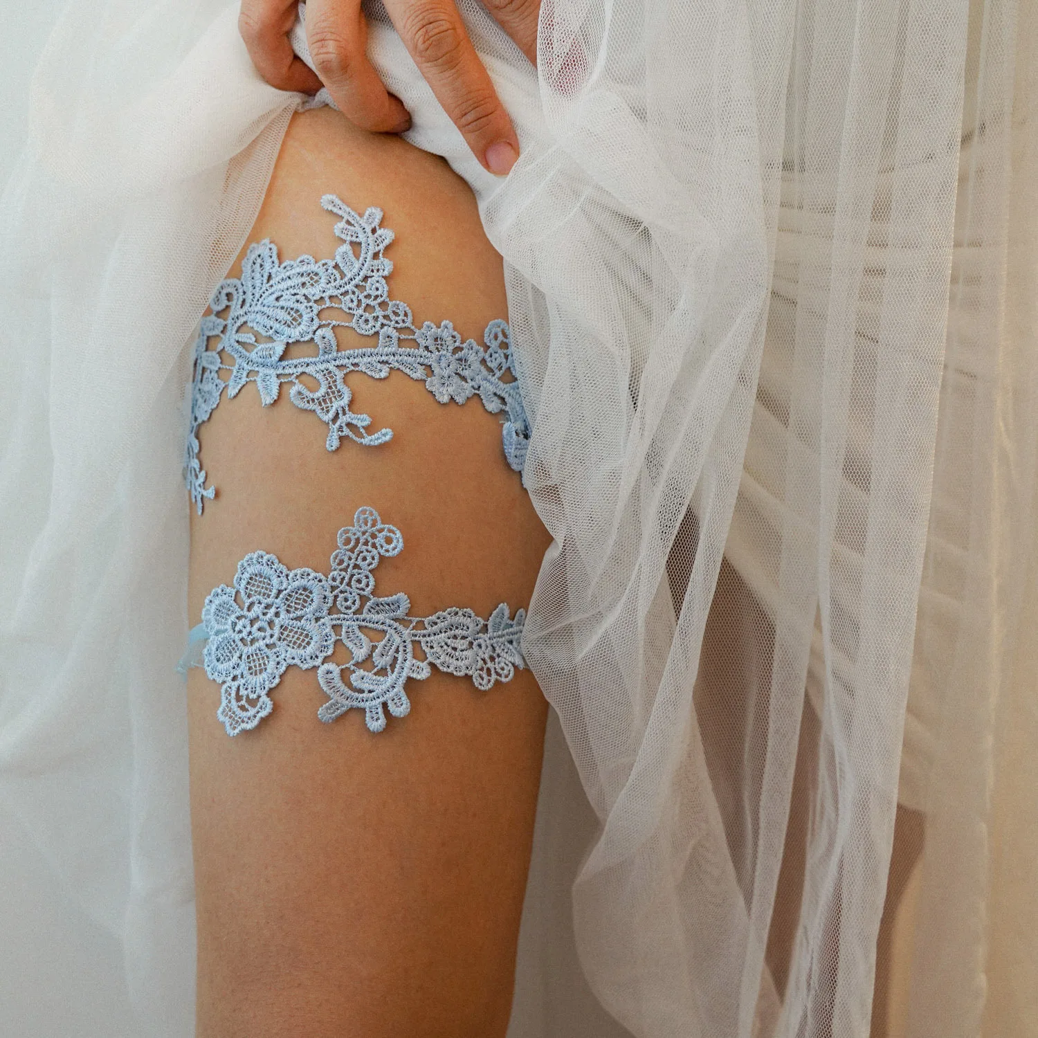 Garter Belt Set - Set di Giarrettiere da Sposa Azzurro