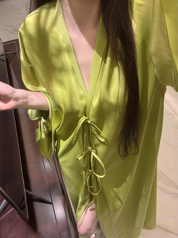 Robe Silk Women - Cardigan Lungo Leggero in Seta Ghiaccio